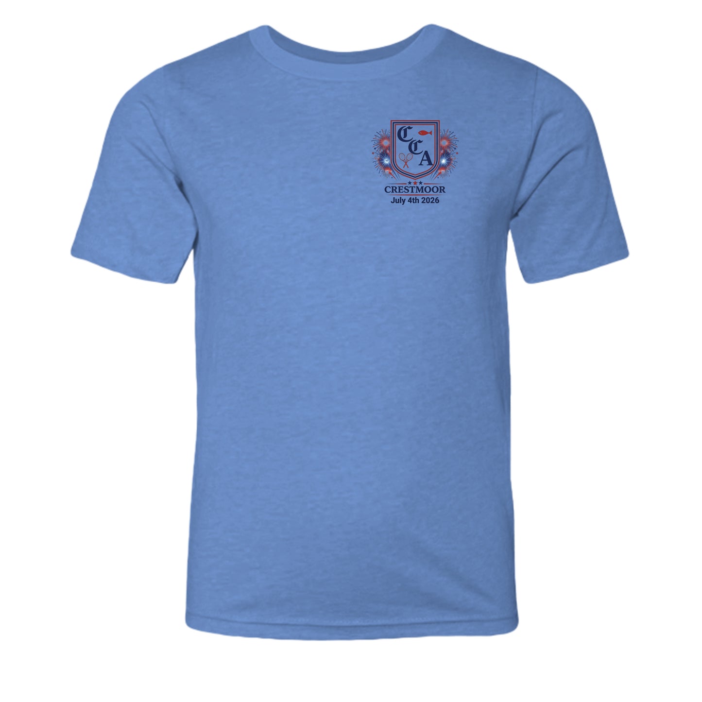 Heather Columbia Blue - 3001YCVC - FRONT